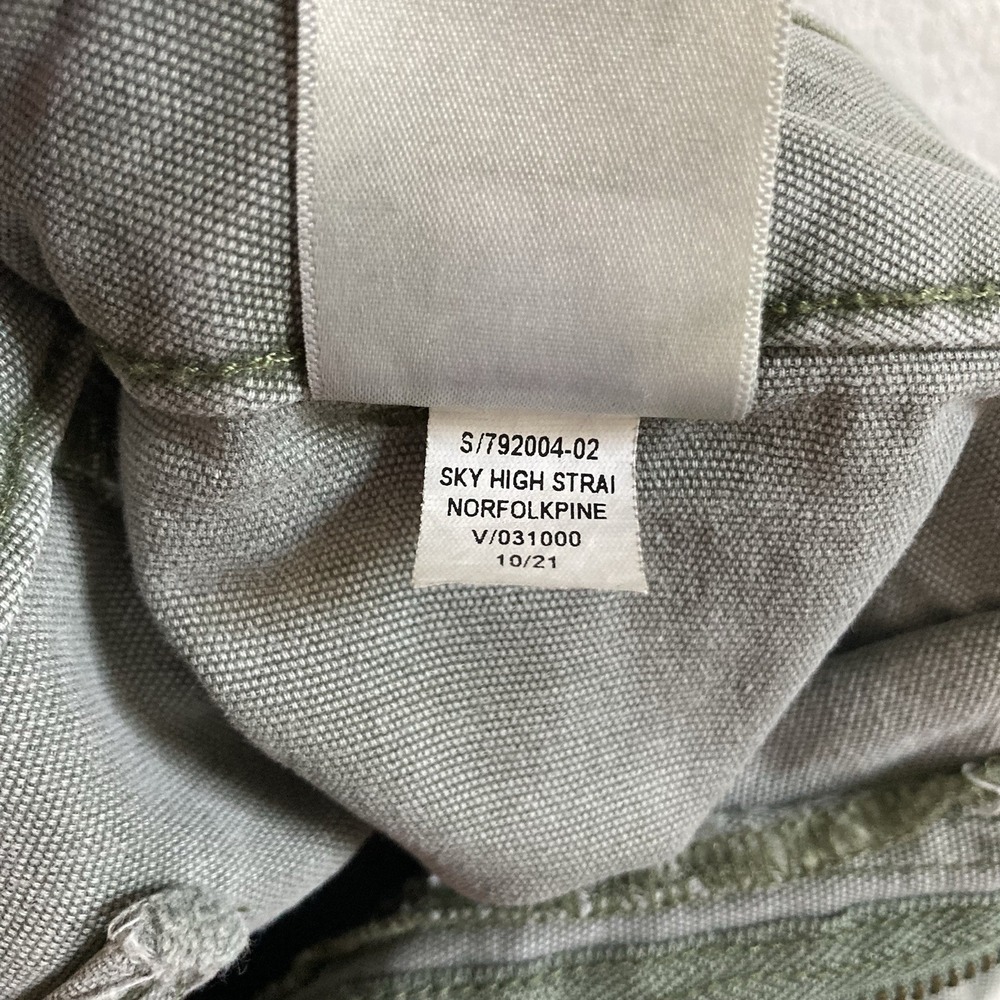 Old Navy High Waisted Straight Canvas Workwear Khaki Pants Green Womens 8 - Picture 7 of 8